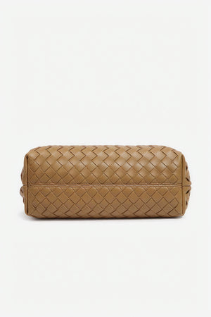 Woven Handbag - Braided Detail & Gold Clasp