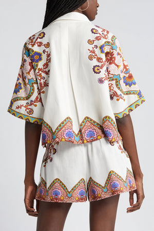 Bohemian Floral Button-Down Top