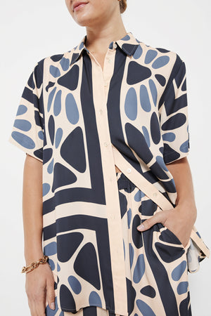 Abstract Pattern Button-Down Shirt