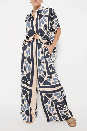 Abstract Pattern Button-Down Shirt