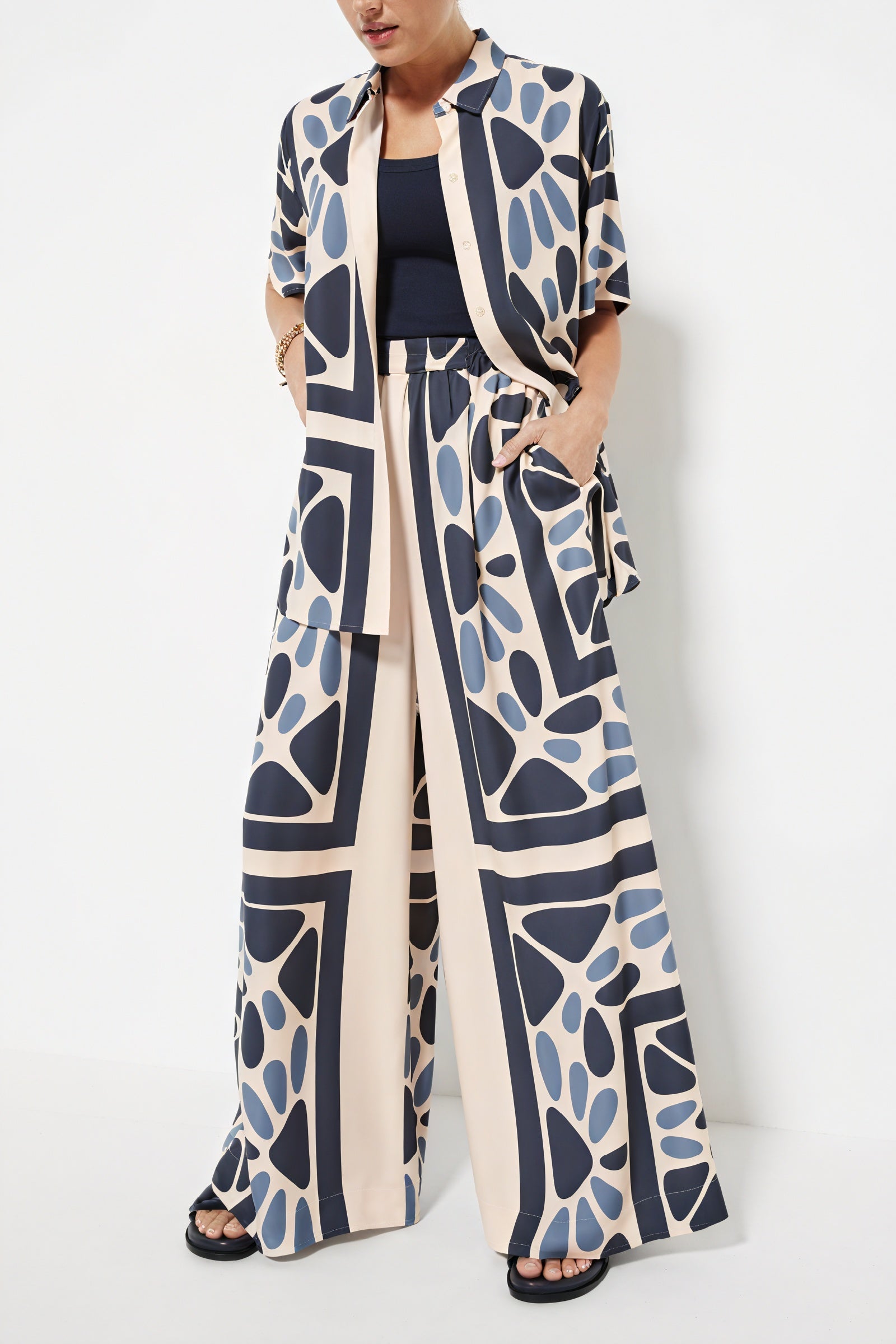 Abstract Pattern Button-Down Shirt