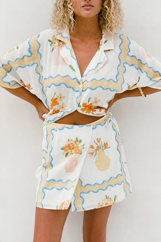 Floral Sleepwear Set - Relaxed Fit Pajamas