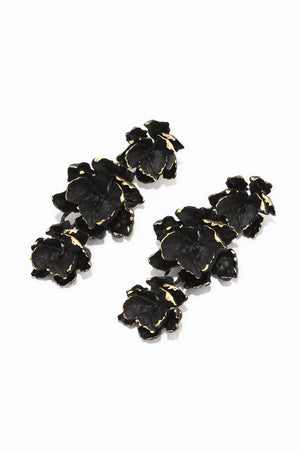 Floral Drop Earrings - Tiered Flower Design