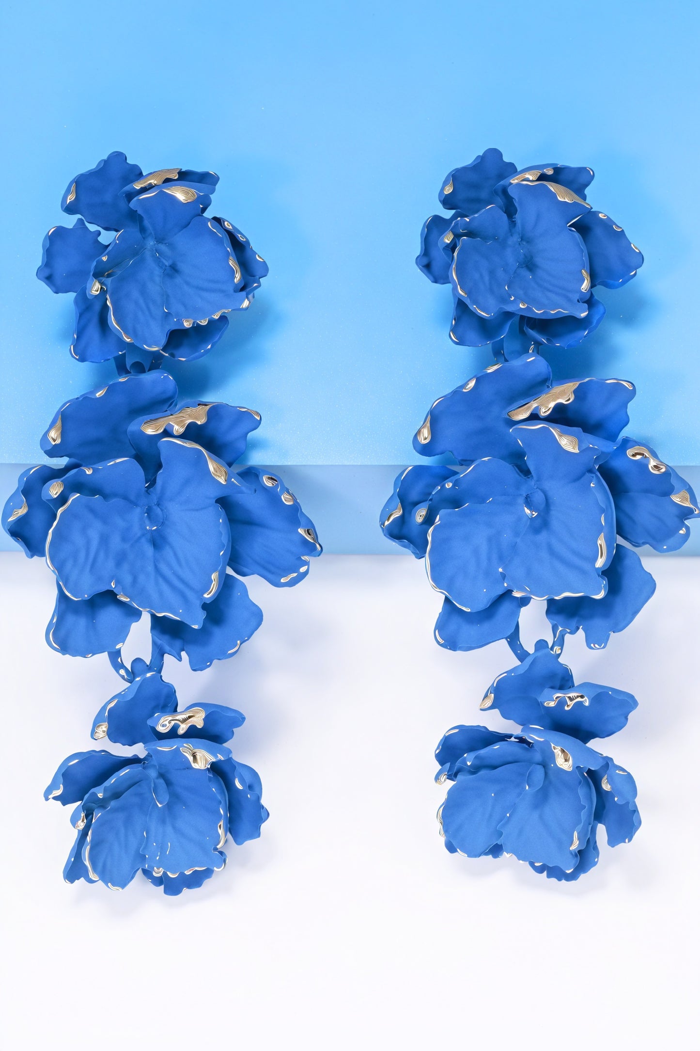 Floral Drop Earrings - Tiered Flower Design