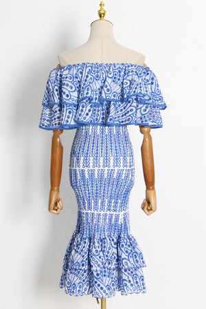 Ruffled Two-Piece Set - Embroidered Details