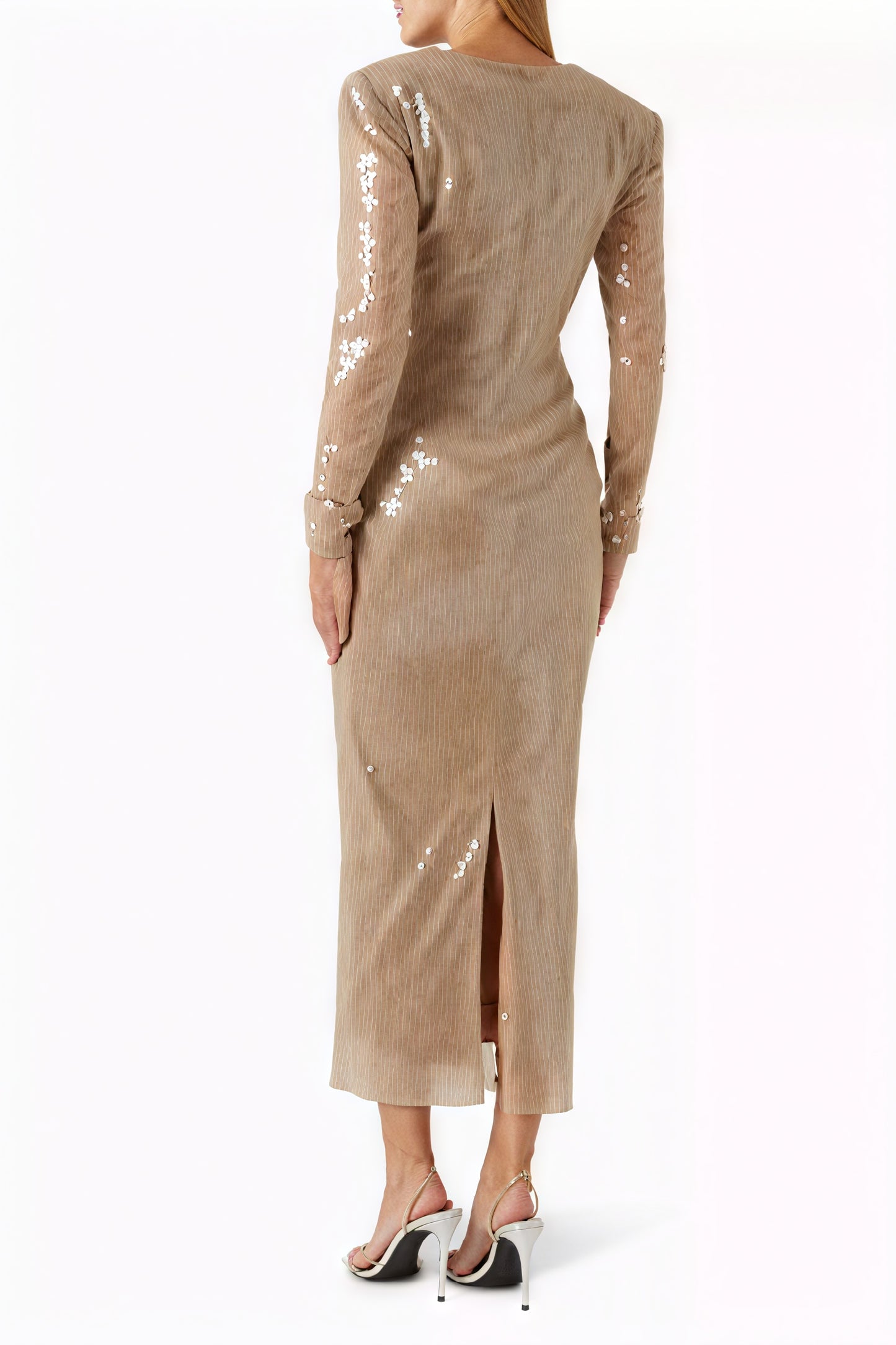 Sequin Gown - V-Neck, Cutout Evening Dress
