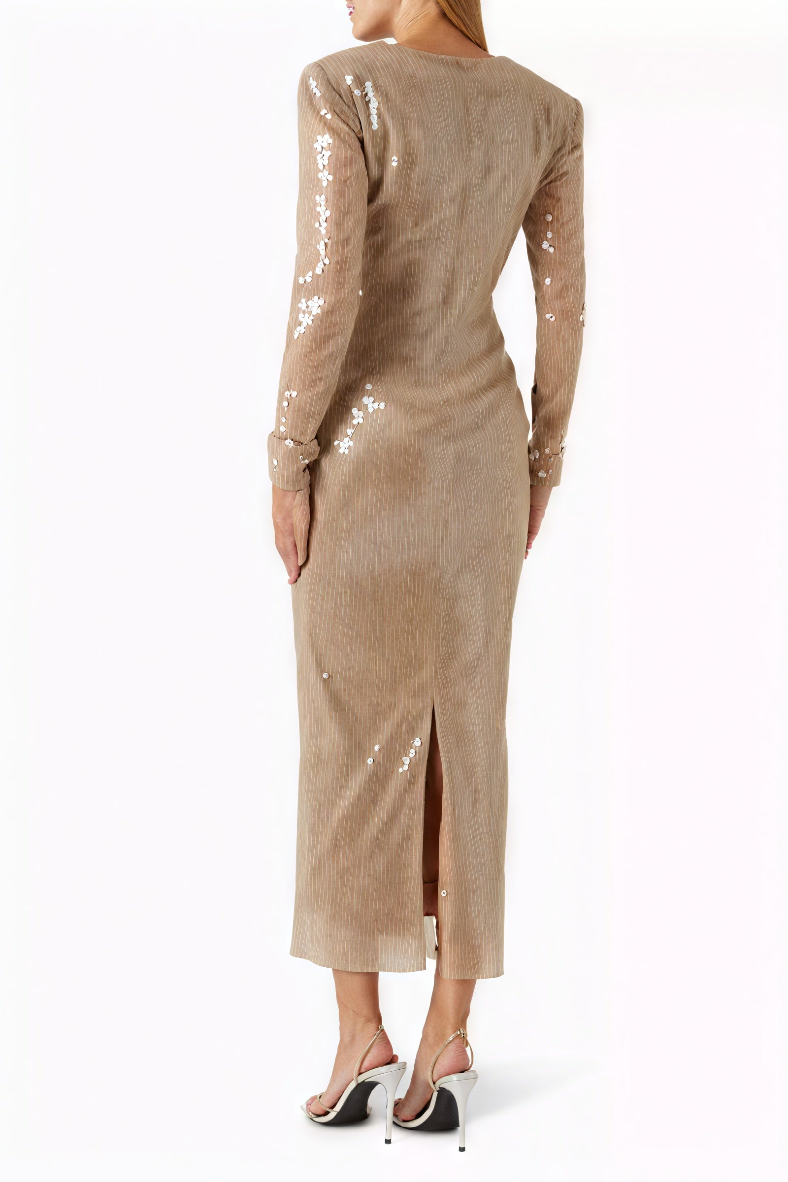 Sequin Gown - V-Neck, Cutout Evening Dress