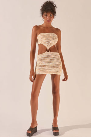 Crochet Bandeau Set - Ring Detail, High-Waisted