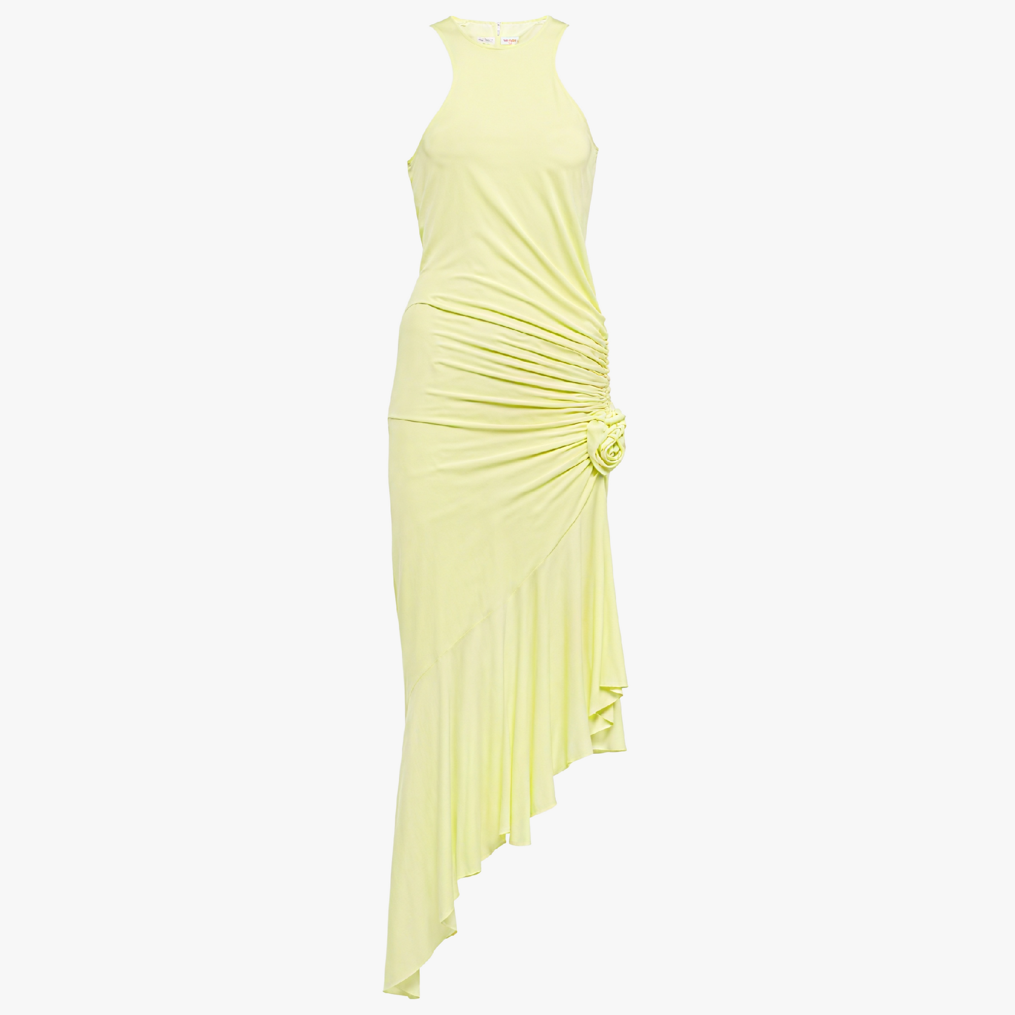 Asymmetrical Cocktail Dress - Sheer Overlay