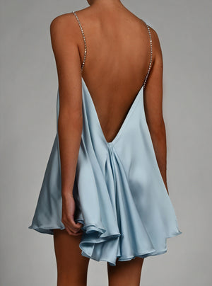 Chain Strap A-Line Mini Dress
