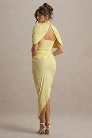 Draped Asymmetrical Midi - Cocktail Dress