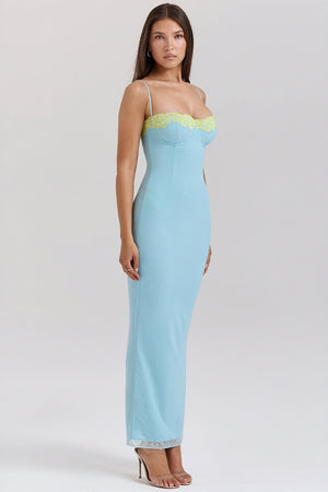 Form-Fitting Maxi Dress - Sweetheart Neckline