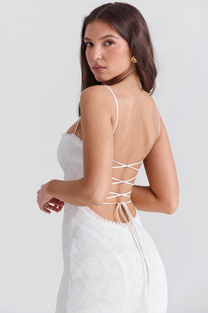 Minimalist Trumpet Gown with Spaghetti Straps