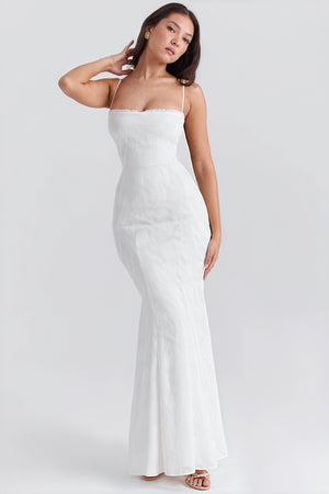 Minimalist Trumpet Gown with Spaghetti Straps