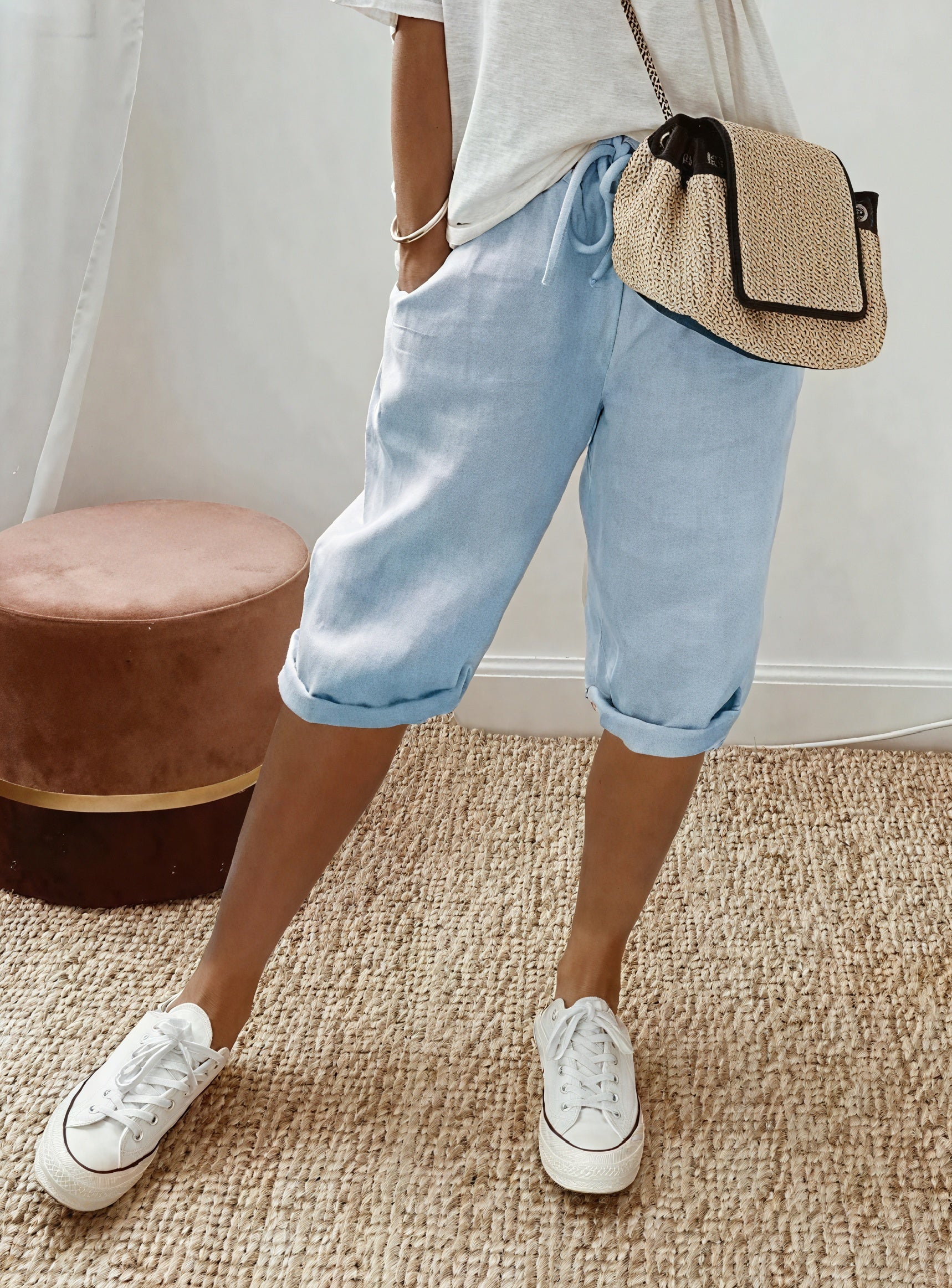 Relaxed Fit Chinos - Drawstring Waist & Pockets