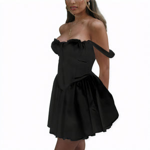 Charming Silhouette Dress with Flared Skirt