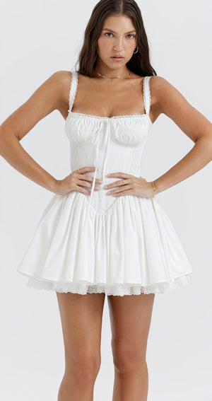Charming Silhouette Dress with Flared Skirt