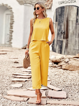Modern Two-Piece Set - Wide-Leg Suit