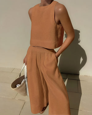 Modern Crop Top & Wide Leg Set