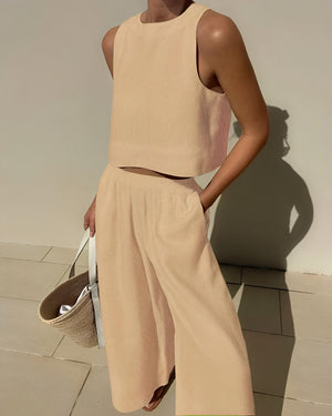 Modern Crop Top & Wide Leg Set