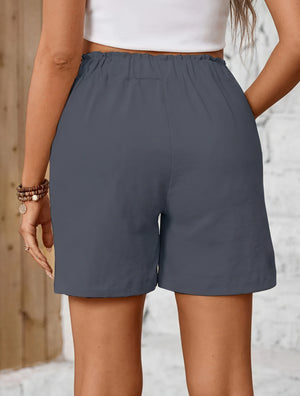 High-Waisted Relaxed Fit Casual Shorts