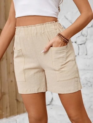 High-Waisted Relaxed Fit Casual Shorts