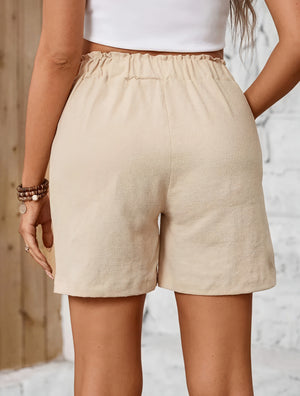 High-Waisted Relaxed Fit Casual Shorts