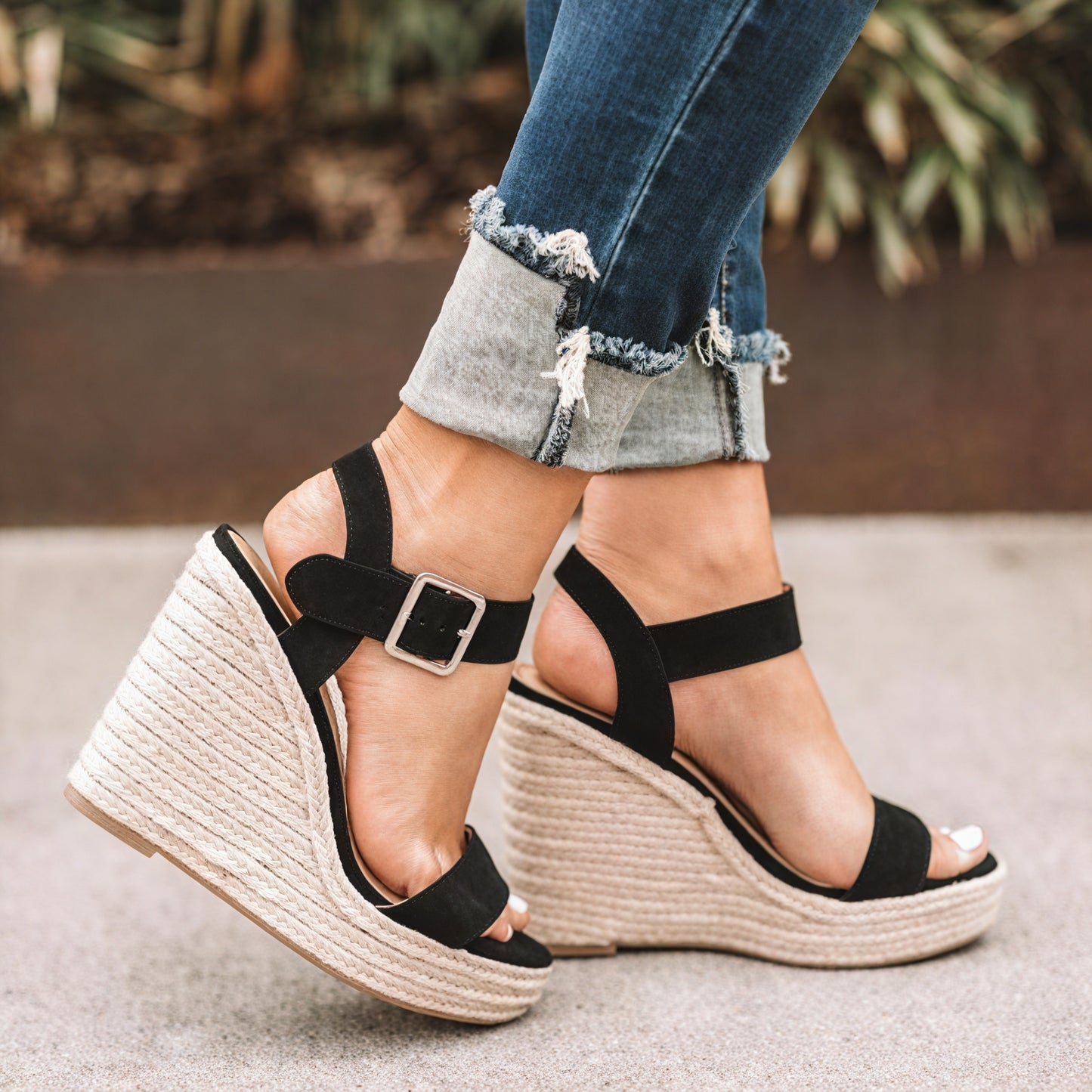 Women's Espadrille Wedge Sandals – Ankle Strap, Open Toe, Summery-82714-ccec2ecd-9197-4c5b-8473-c60563800eef
