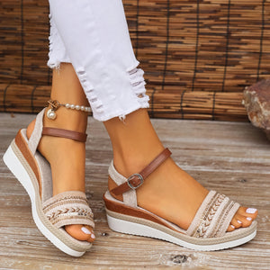 Embellished Wedge Sandals: Bohemian-Inspired Footwear