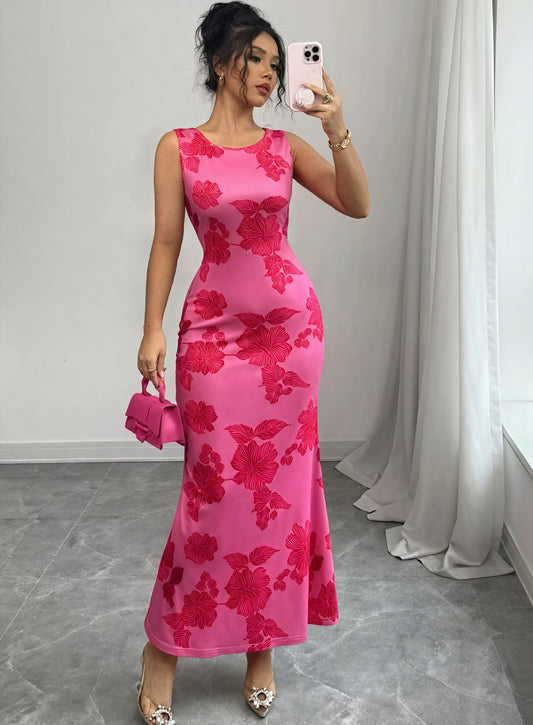 Floral Impression Dress: Timeless Elegance