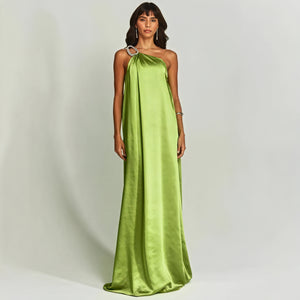 Couture-moda | Elegant Women’s Evening Dress – Satin One-Shoulder Design - Image 3