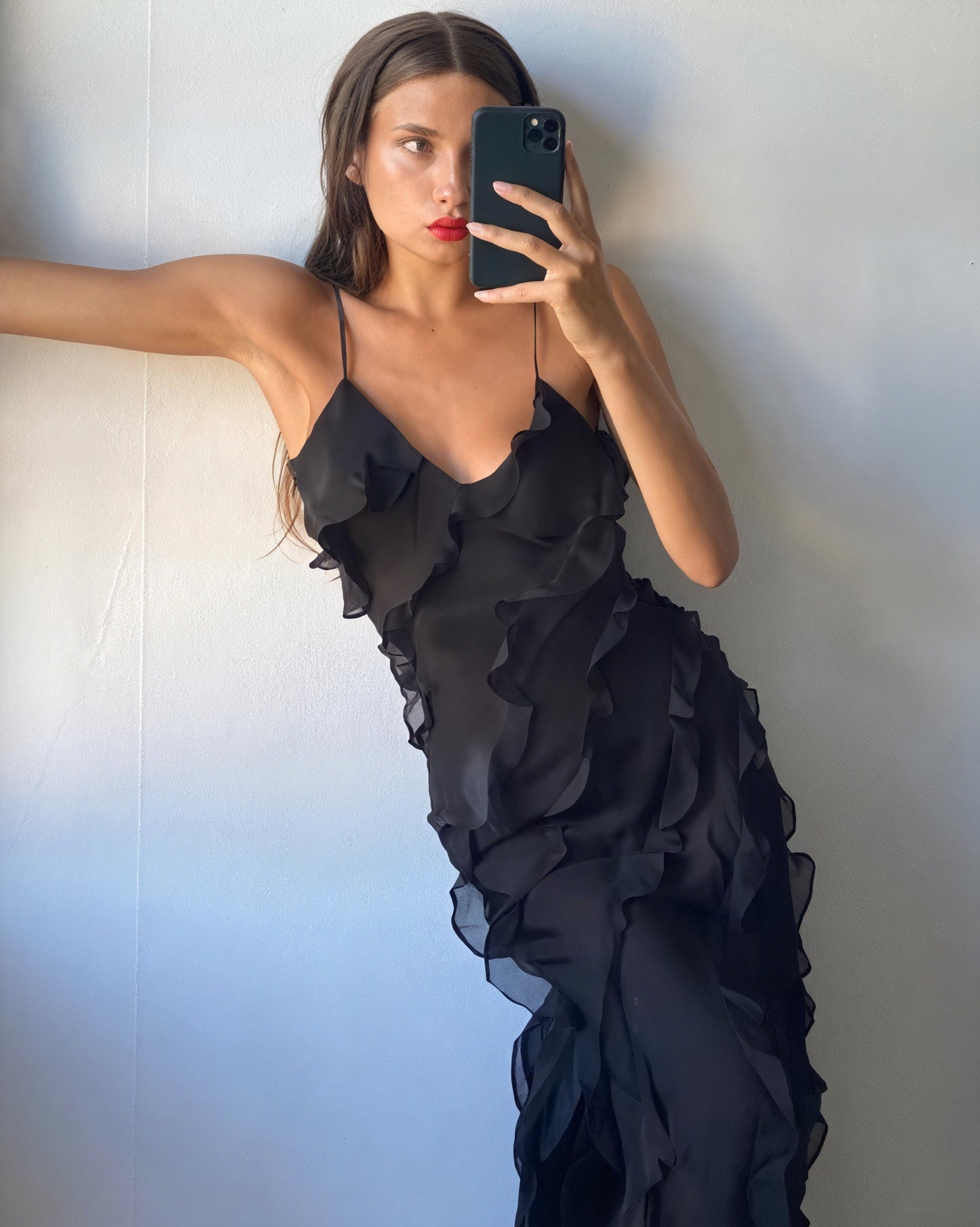 Basicfold Women's Flowing Ruffle Spaghetti Strap Maxi Dress, S-XL-83279-1fe5ddf1-3c7c-48fd-a83d-a609808a0958