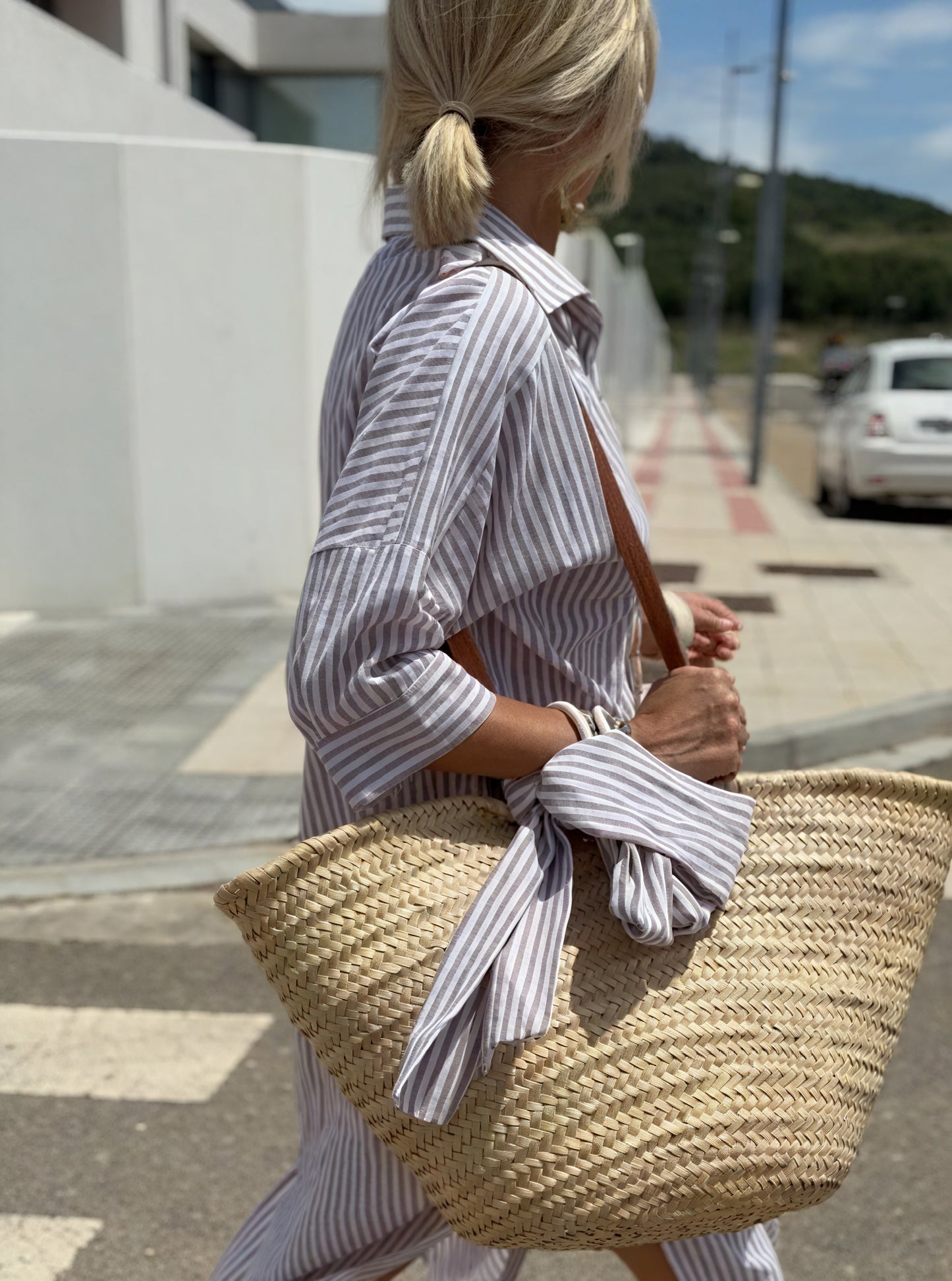 Basicfold Women's Striped Button-Down Long Sleeve Versatile Dress-83289-e9907d9a-6e11-4da4-ae03-19d1867d886a