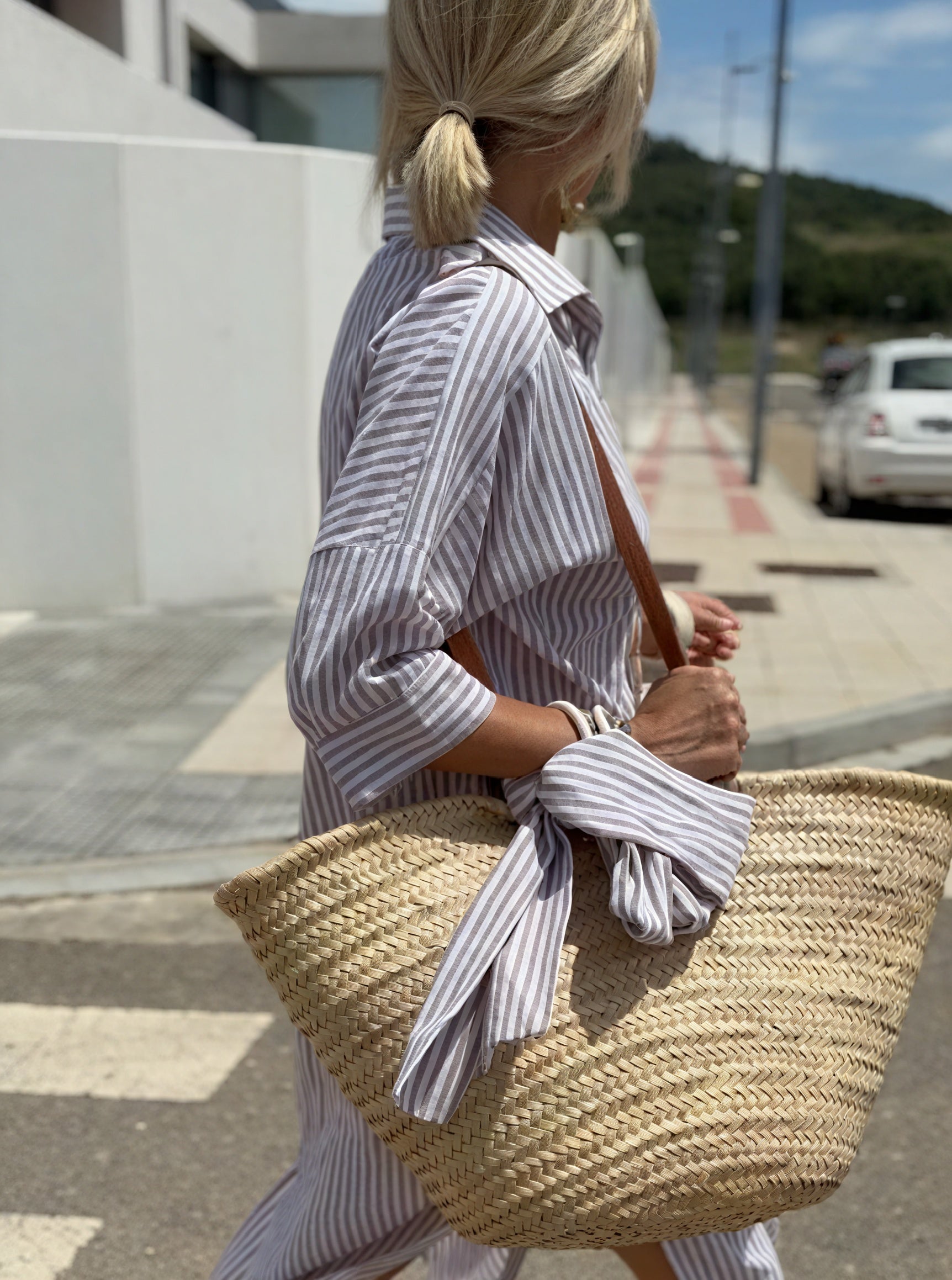 Basicfold Women's Striped Button-Down Long Sleeve Versatile Dress-83289-e9907d9a-6e11-4da4-ae03-19d1867d886a