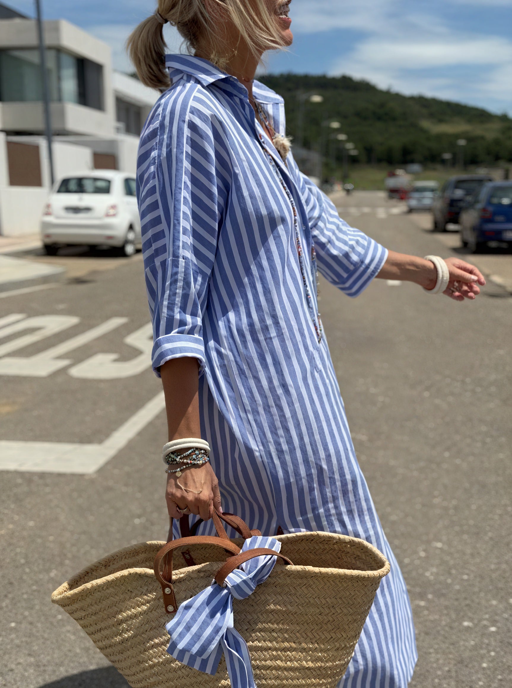 Basicfold Women's Striped Button-Down Long Sleeve Versatile Dress-83289-1ea769a9-aa21-4401-82ce-716669ced385