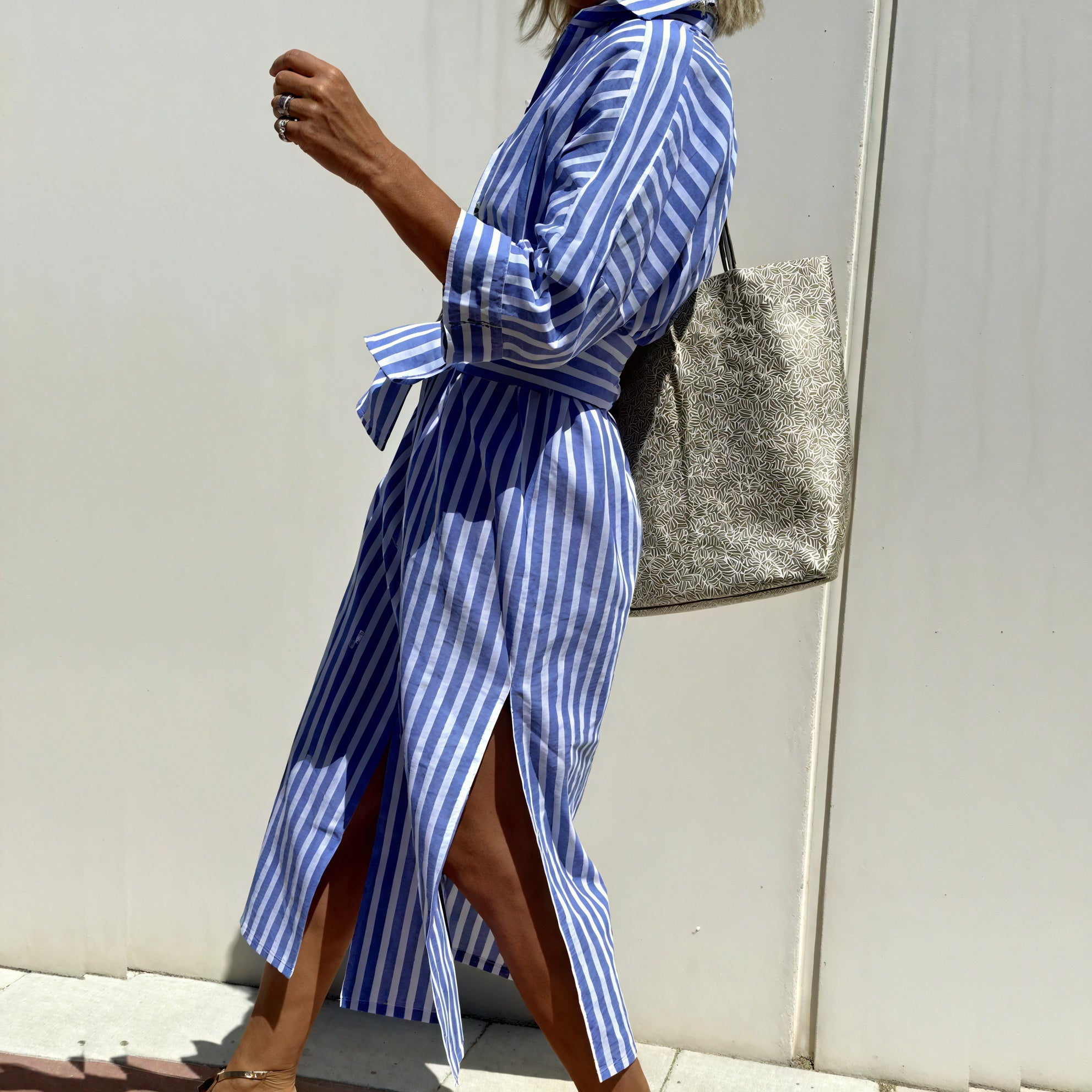 Basicfold Women's Striped Button-Down Long Sleeve Versatile Dress-83289-3a78d0f4-52e4-4320-94d2-5086707b654f