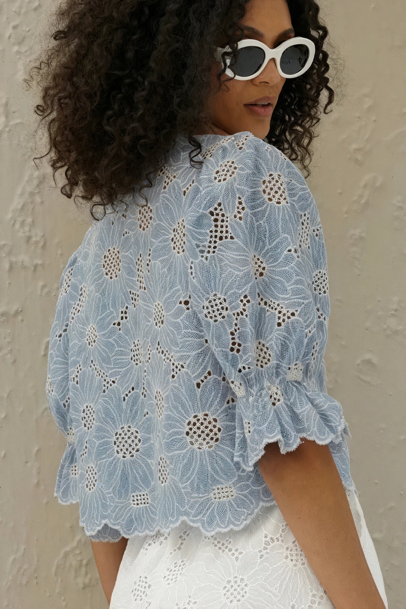 Basicfold Women's Blue Floral Cut-Out Co-Ord Set – Top & Shorts-83298-fb22c469-f79b-4f1d-8be1-707082123db8