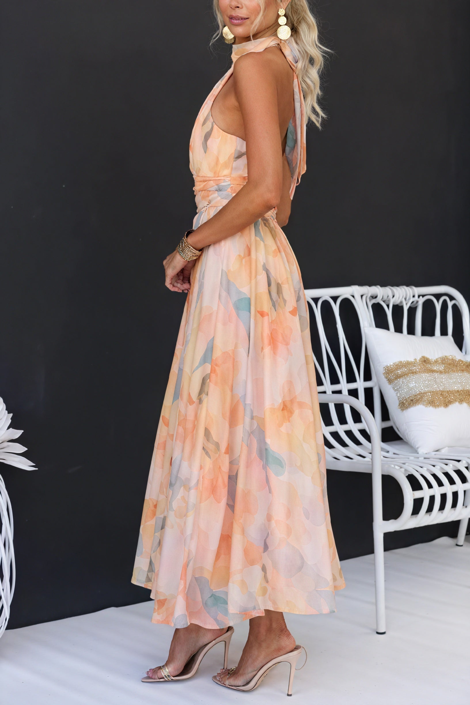 Women's Floral Halter Maxi Dress with Adjustable Waist Tie-83370-d9c1289d-d709-4709-9db5-ed8d780e5a83