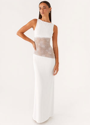 Women's Sleeveless Maxi Dress – Elegant Lace Panel Design, Formal Evening Gown-83478-65a381ee-310d-48de-8ec6-49a8ec170033