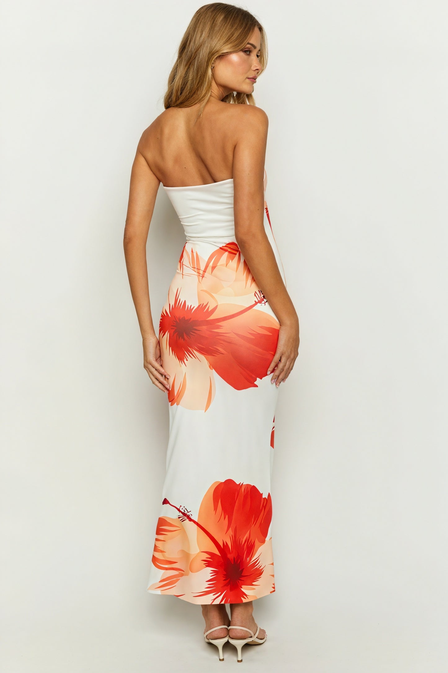 Women's Strapless Floral Maxi Dress – Unique Print, Maxi Length, Basicfold-83497-f79b27dd-82f9-437b-8b4f-a9200268d1b8