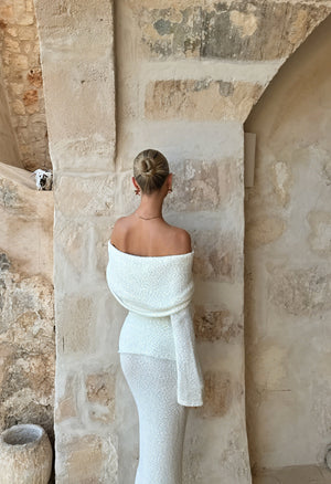 Women's Textured Off-Shoulder Dress & Skirt Set - Coordinated Elegant Outfit-83558-106ac2fb-a48c-4a22-92dc-d8bf08ba74c5