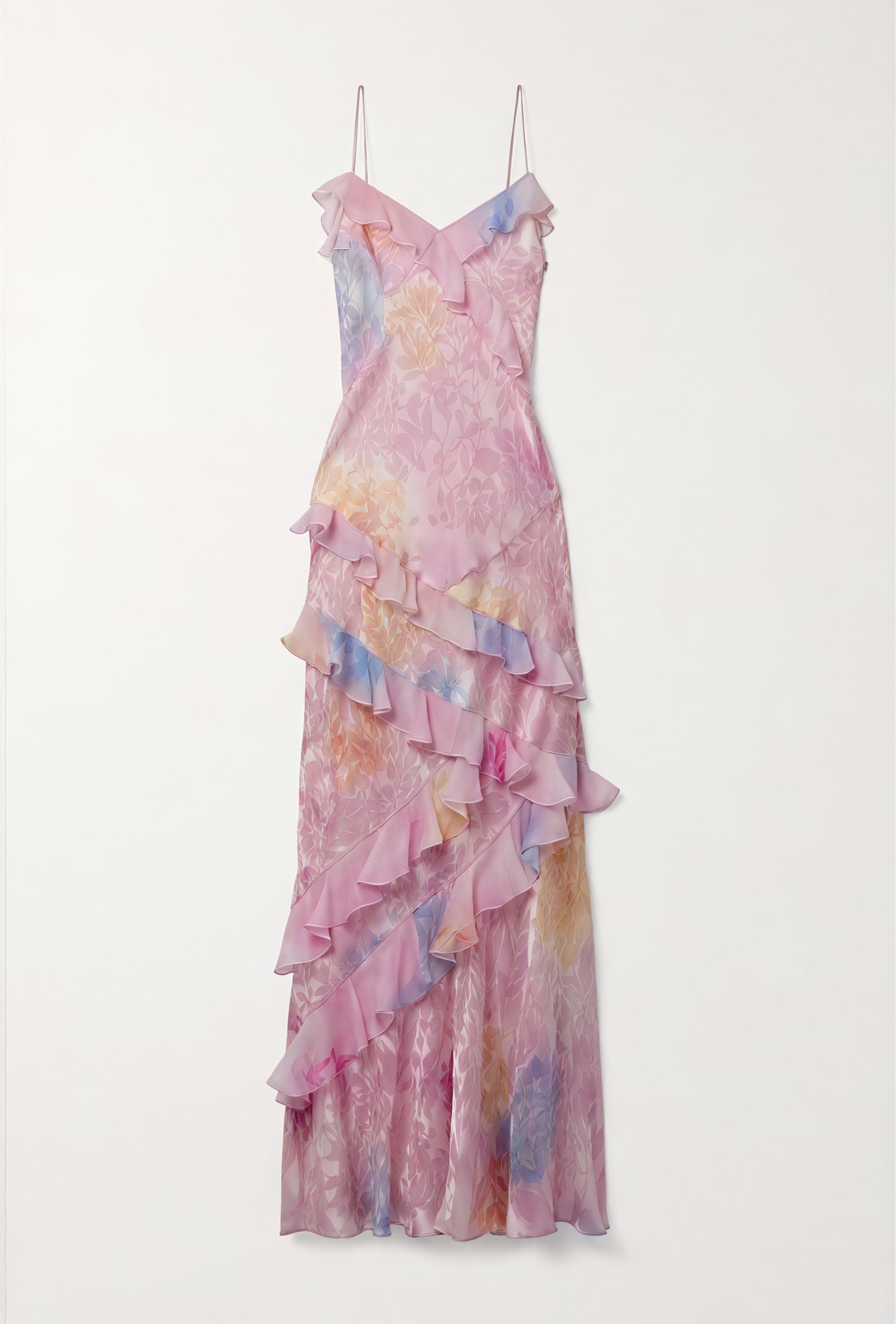 Women's Floral Sleeveless Dress – Ruffle Detailing, Spaghetti Straps, Summer Style-83560-3a5b9b60-9bc7-45fa-a4ef-caae3da8a61a