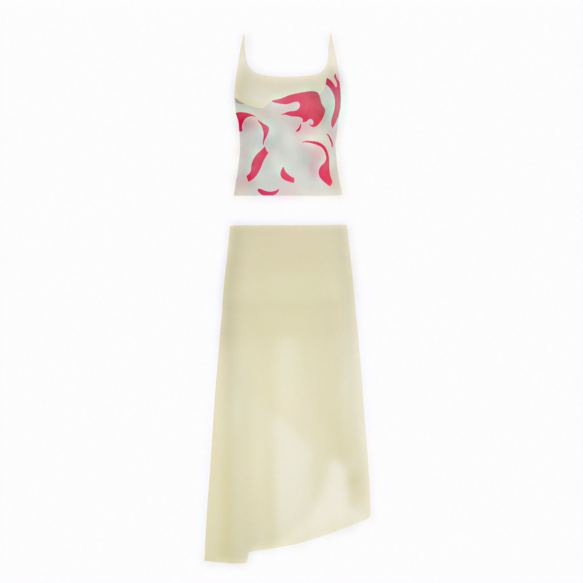 Women's Floral Spaghetti Strap Dress – Ruched Asymmetrical Hem, Flowing Skirt-83580-5fa0c415-5503-4771-85d4-697d37d229a9