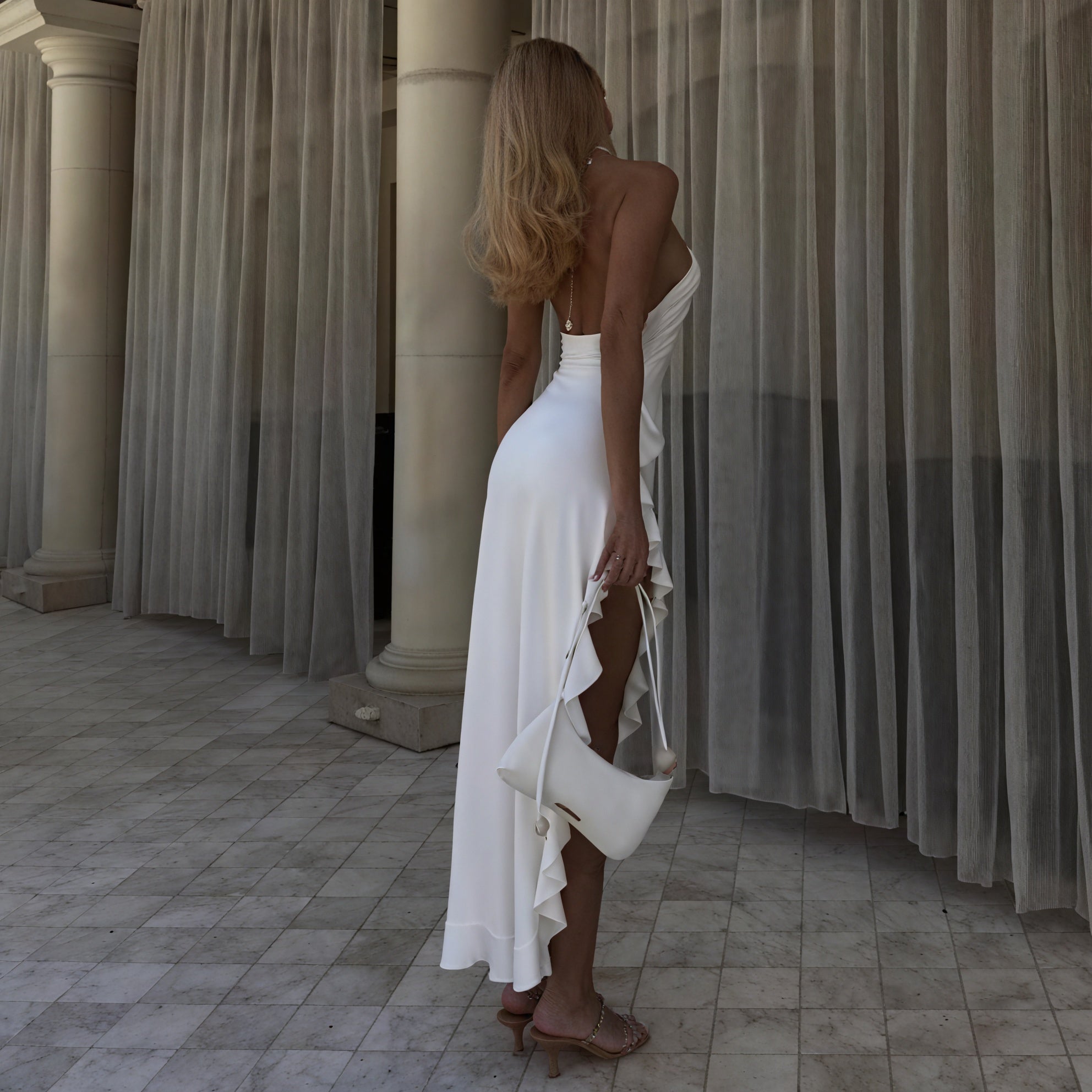 Women's Formal Dress – Asymmetrical Hem, Floral, Sleeveless-83646-63f552d3-3ccf-4ce7-89c5-35a02f1149f6