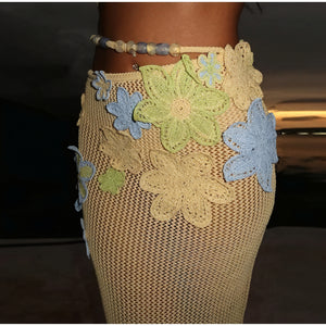 Women's Handmade Crochet Floral Two-Piece Dress Set, Bohemian Style-83755-4d819255-0530-4dc2-87b1-3d32d09d21e2