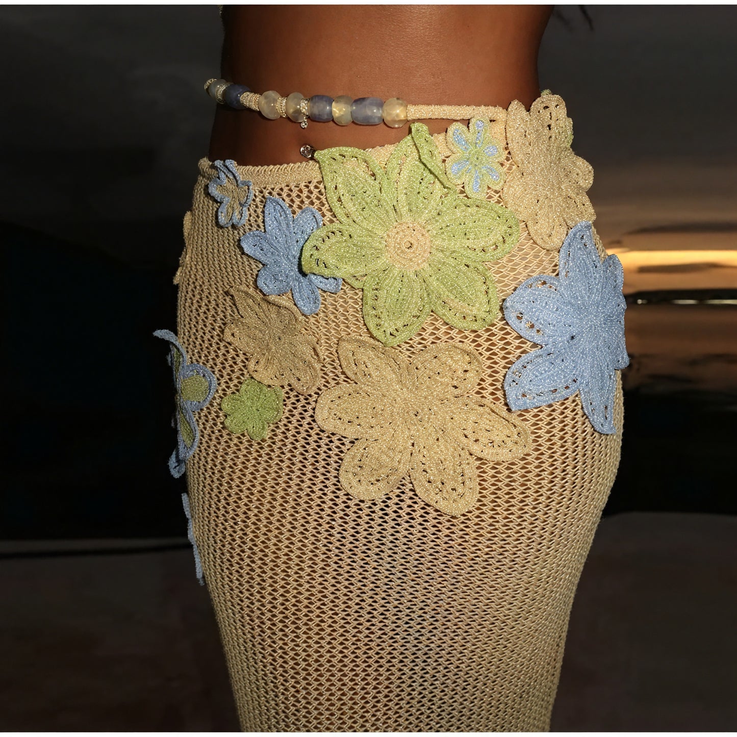 Women's Handmade Crochet Floral Two-Piece Dress Set, Bohemian Style-83755-4d819255-0530-4dc2-87b1-3d32d09d21e2