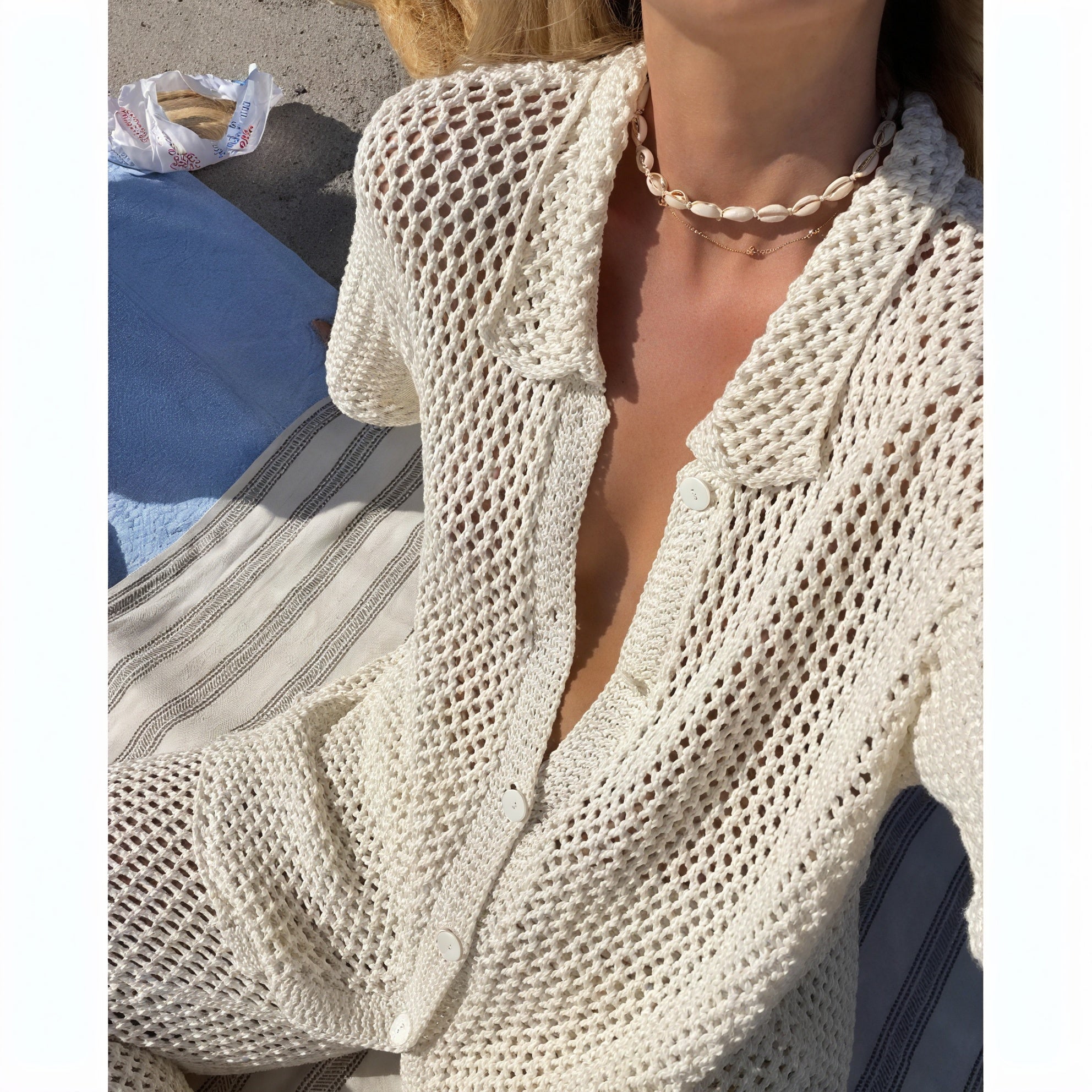 Women's Knit Two-Piece Outfit – Lightweight Button-Down Shirt & Pants-83778-83cb4908-d391-456d-8eb5-136860de3d25