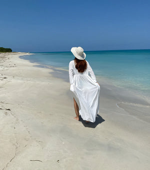 Women's Maxi Dress – Flowing V-Neck, Long Sleeve, Tie Waist-83779-21f97629-f229-41a5-a31f-9cfc3cdb863b