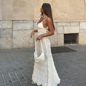 Women's Maxi Dress – Pleated, Flowing, Spaghetti Strap, Oxford Clothing-83811-0d74ee4c-aea8-45e2-8fd0-e0d5003a3a74