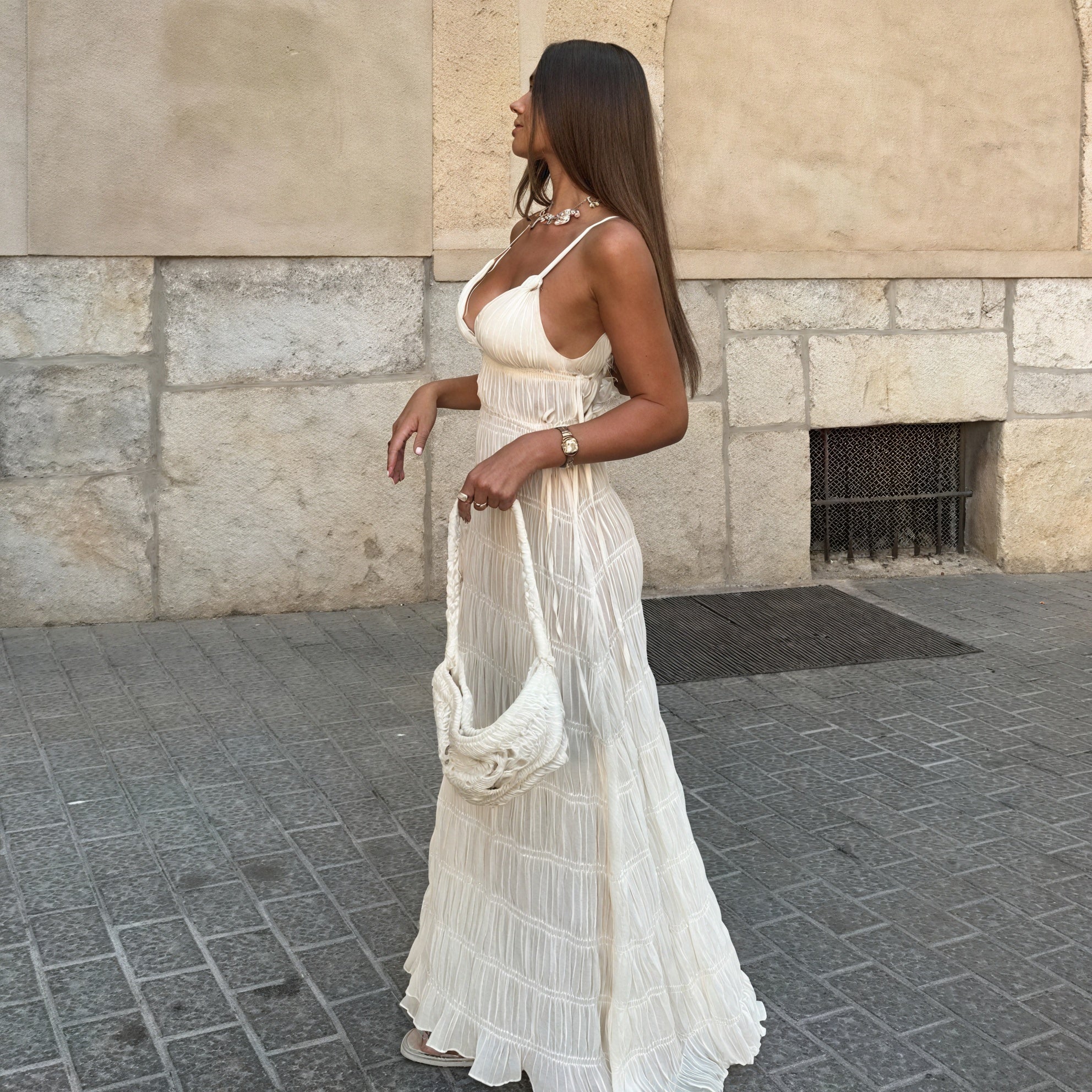 Women's Maxi Dress – Pleated, Flowing, Spaghetti Strap, Oxford Clothing-83811-0d74ee4c-aea8-45e2-8fd0-e0d5003a3a74